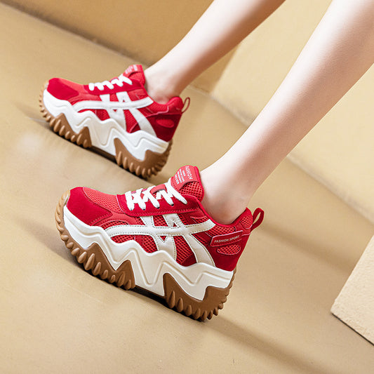 Women's Platform White Height Increasing Small Pumps Women's Casual Shoes