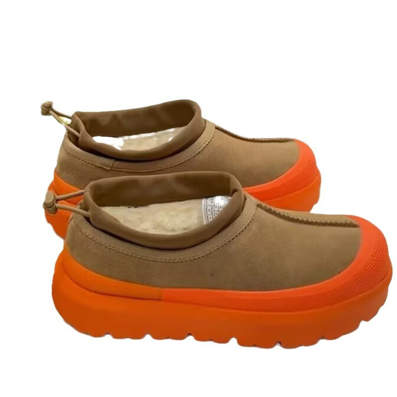 Female Winter Sheep Fur Integrated Fleece-lined Snow Boots