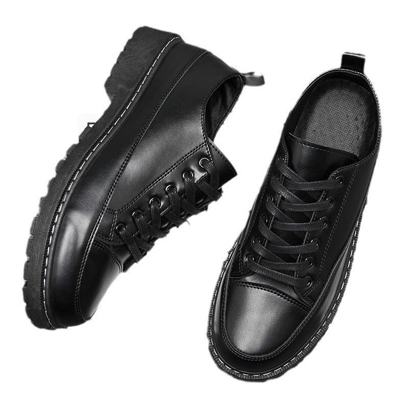 Men's Waterproof Chef Black Korean Martin Casual Shoes