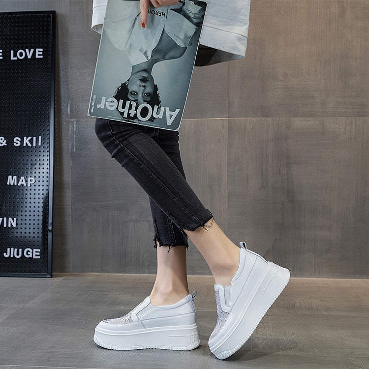 Women's Korean Style Heightened Pumps Thick Bottom Women's Casual Shoes