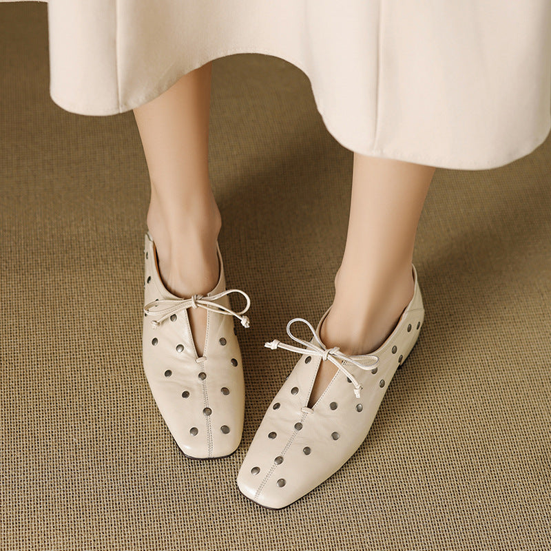 Women's Rivets Mary Jane Elegant Spring Square Toe Women's Fashion Shoes