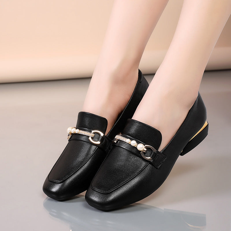 Women's Summer Thin British Style Thick Bottom Retro Lace Up Women's Shoes