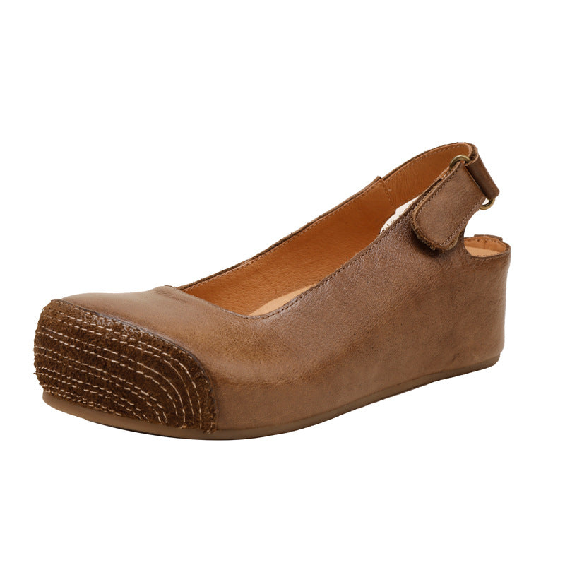 Women's Round Toe Comfortable Low-cut Slip-on Soft Sandals