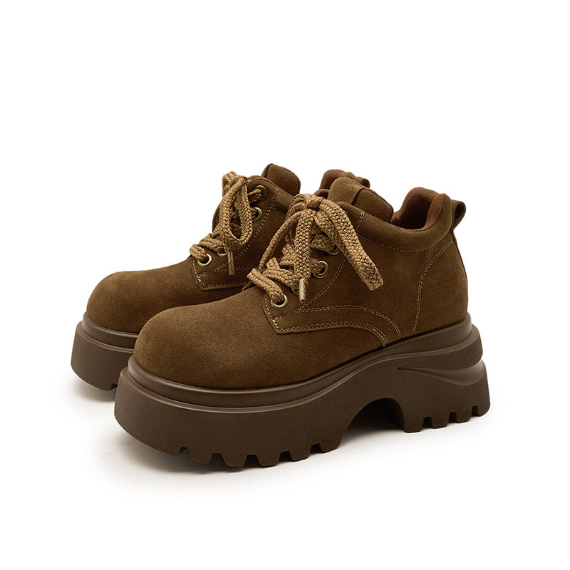 Women's Platform Martin Autumn British Style Small Elevator Ankle Boots