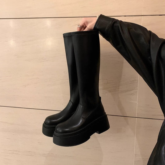 Bottom Stretch Skinny Below The Knee Boots