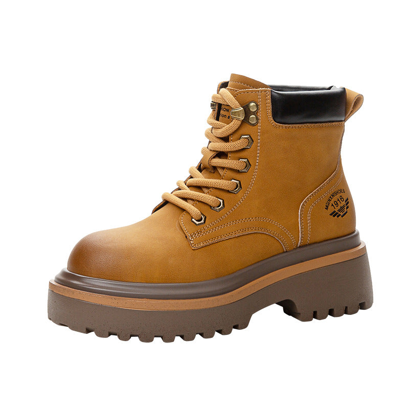 Women's Martin For Retro British Style Ankle Locomotive Worker Boots