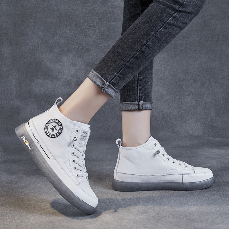 Women's Pumps White Genuine Tendon Bottom Soft Casual Shoes