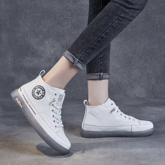 Women's Pumps White Genuine Tendon Bottom Soft Casual Shoes