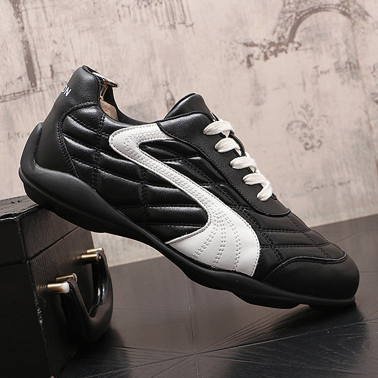 Men's Lightweight Running Comfortable Versatile German Training Male Black White Color Sneakers
