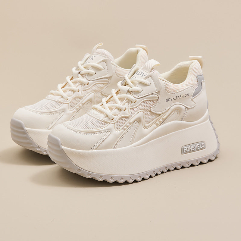 Women's Breathable Mesh Platform Dad Trendy Cool Lightweight Sneakers