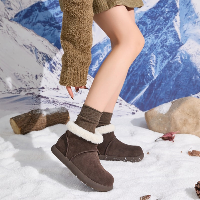 Women's Increasing Insole Fleece-lined Thickened Fur Integrated Women's Snow Boots