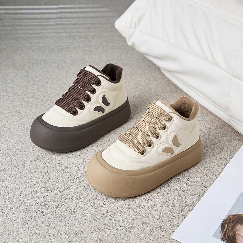 Women's Winter Fleece-lined Fashion Thick Bottom Hight Casual Shoes