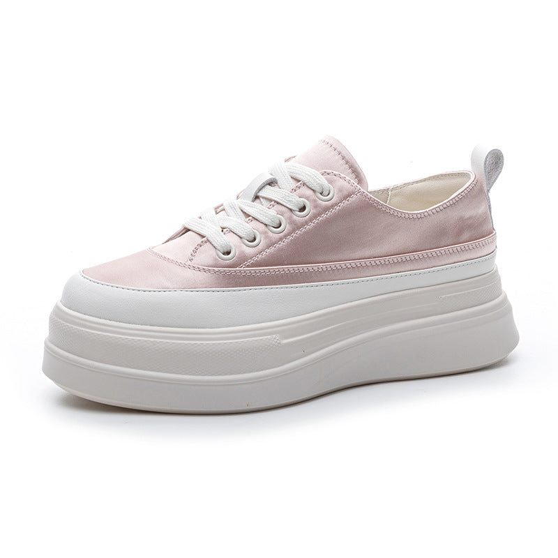 Women's Satin Skate Spring Platform Niche Breathable Sports Women's Board Shoes