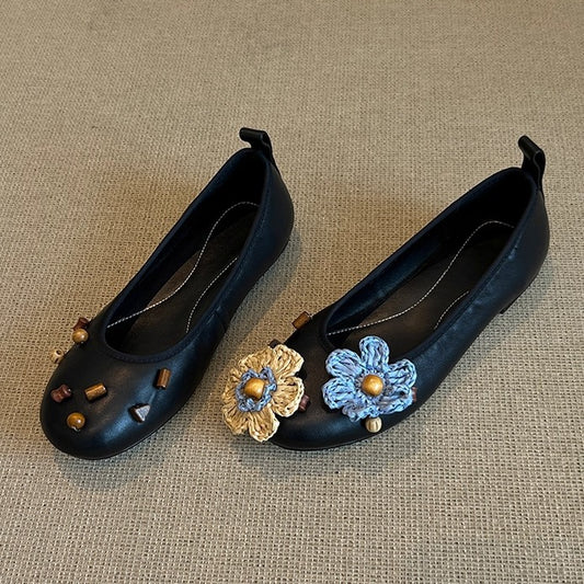 Summer French Flower Shallow Mouth Pumps Fairy Style Women's Fashion Shoes