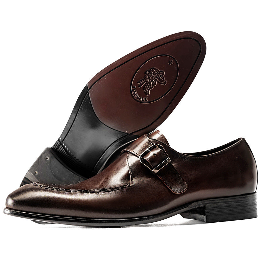 Stylish Slouchy Men's Monk Cowhide Penny Men's Shoes