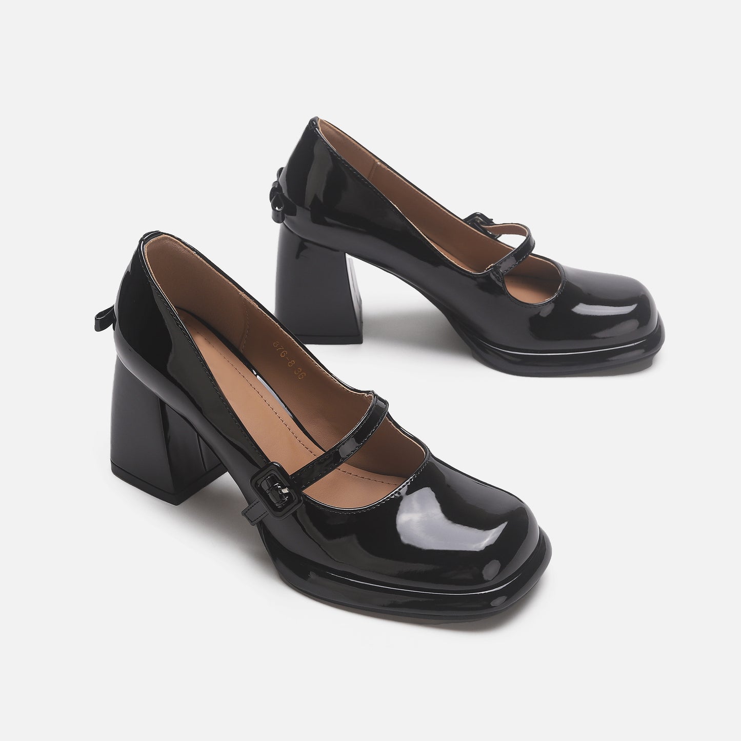 Women's French Style Retro Chunky Mary Jane Leather Shoes