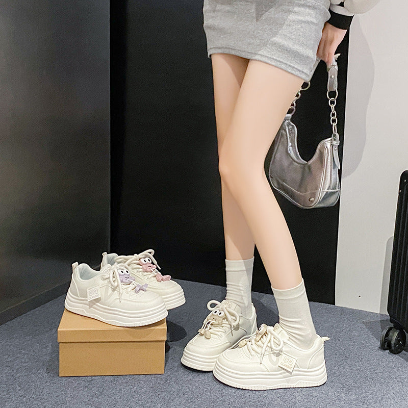 Women's White Summer Korean Sports For Female Casual Shoes