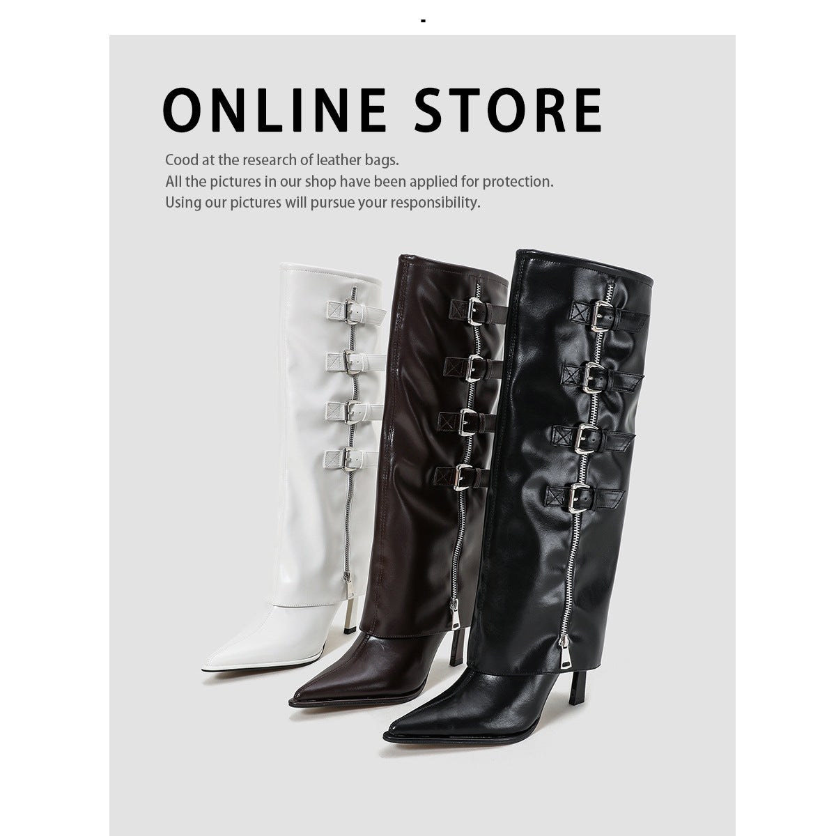 Women's Autumn Belt Buckle Niche Design Sense Boots