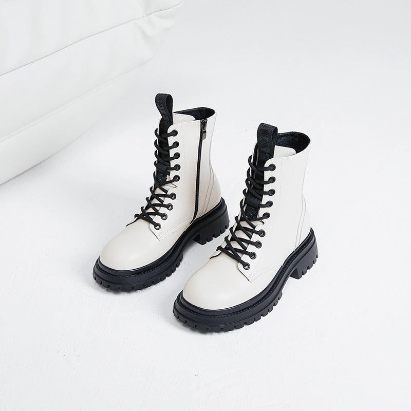 Women's Martin Platform British Style Elevator Wild Boots