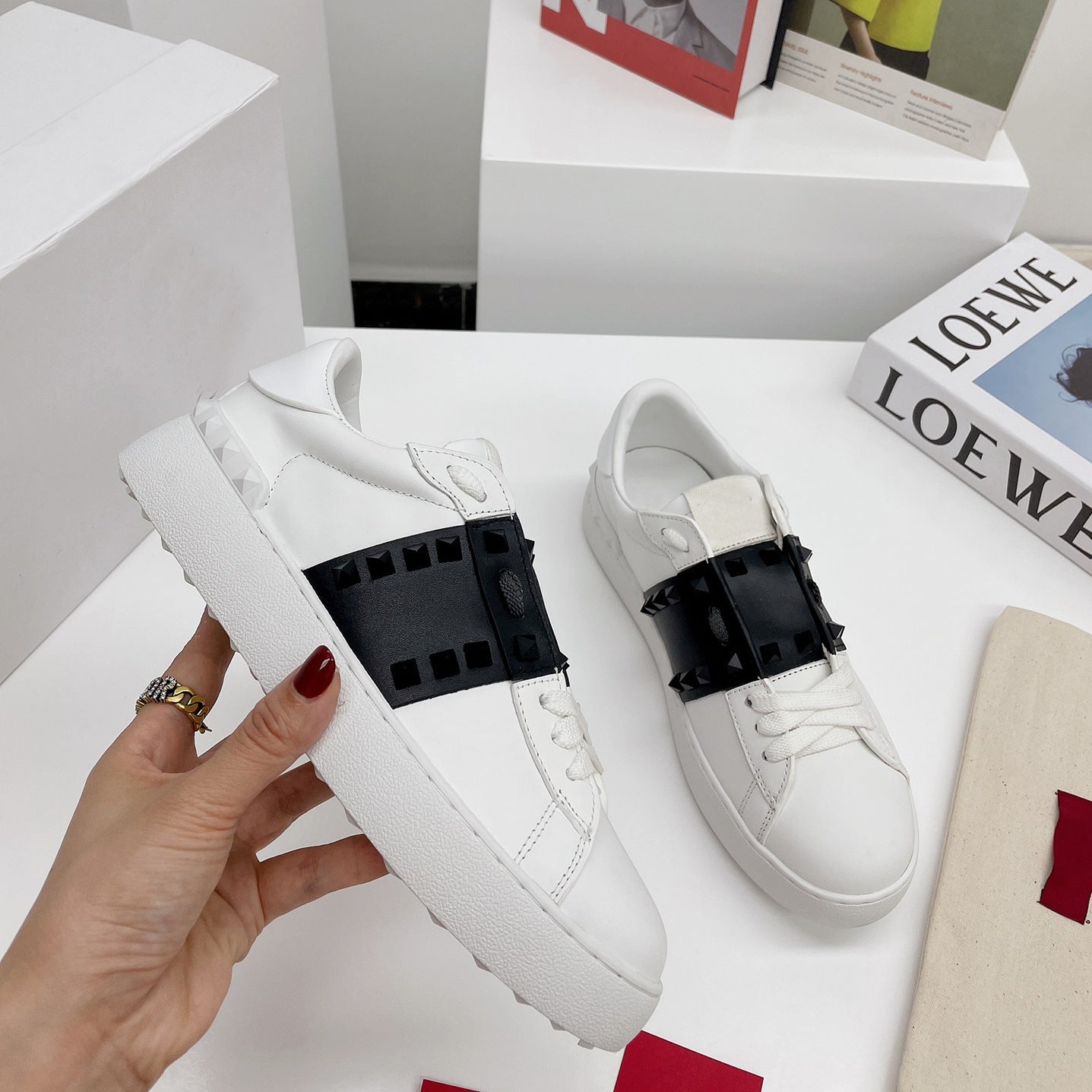Home Rivet White Spring Fashion Classic Women's Casual Shoes