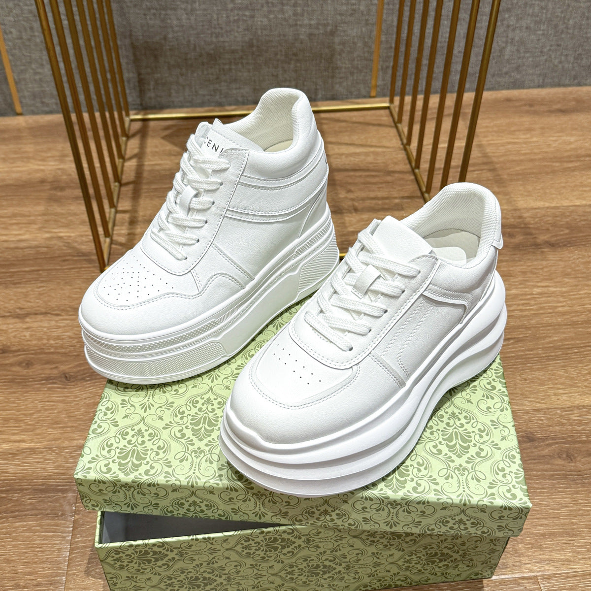 Women's Cm Height Increasing Insole Small White Women's Casual Shoes