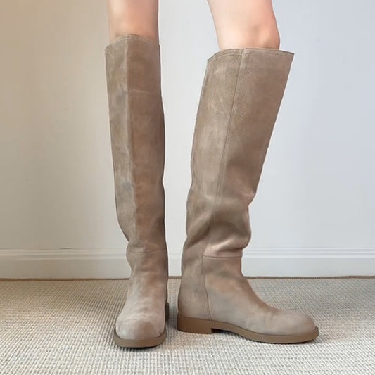 Women's The Knee Tall Knight Matte Wide Heels