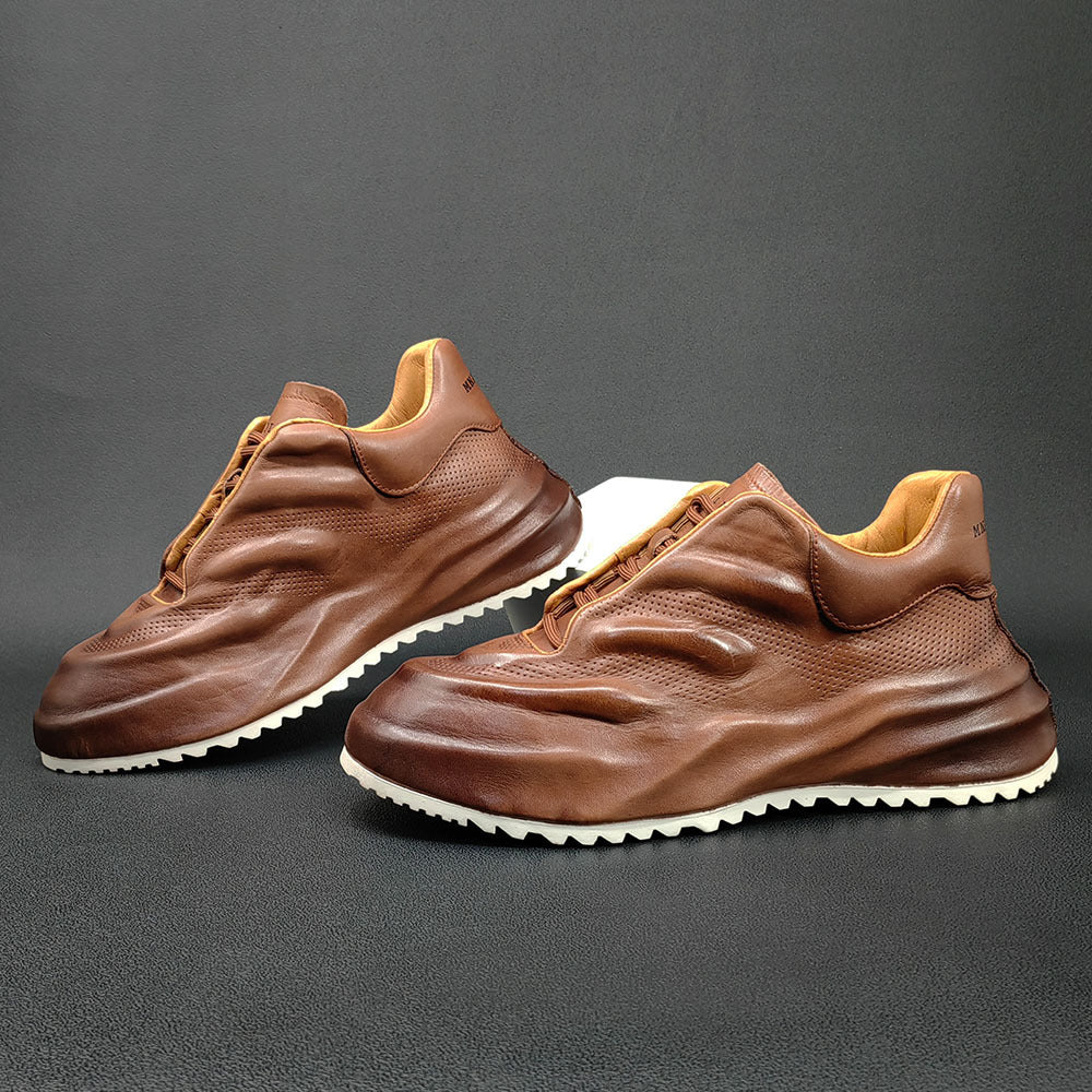 Men's Three-dimensional Embossed Light Luxury Dad Platform Height Increasing Trendy Versatile Casual Shoes