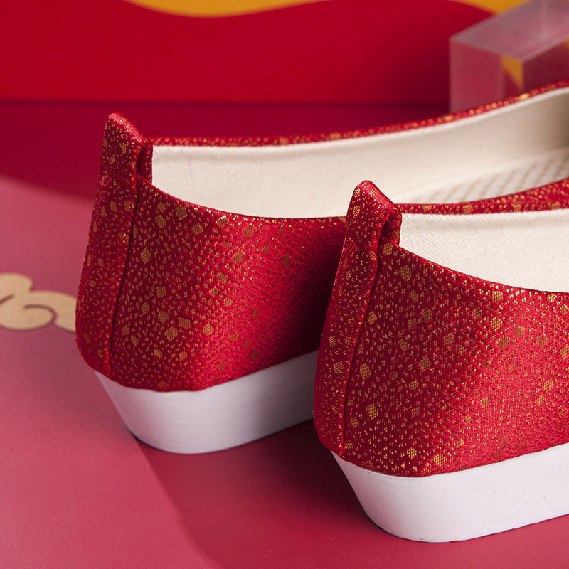 Children's Style Bow Elegant Pearl Cloud Head Casual Shoes