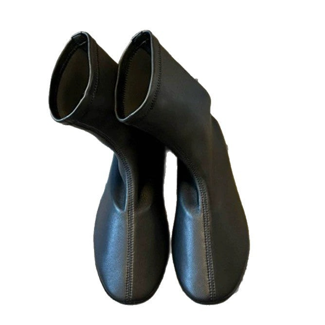 Women's Flat Bottom Sleeve Stretch Thin Martin Boots