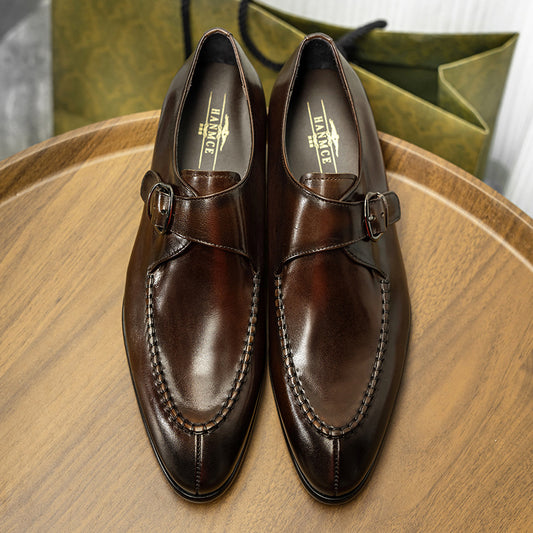 Stylish Slouchy Men's Monk Cowhide Penny Men's Shoes