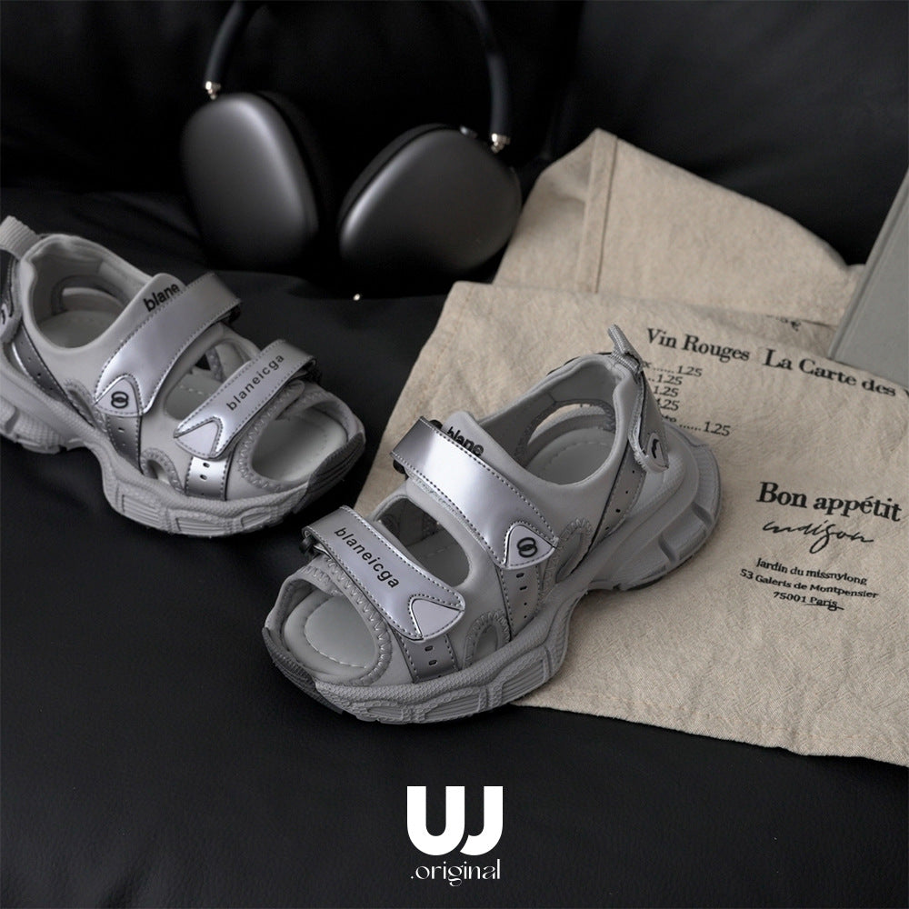 Classy Paris Retro Sier For Boys Kid's Sandals