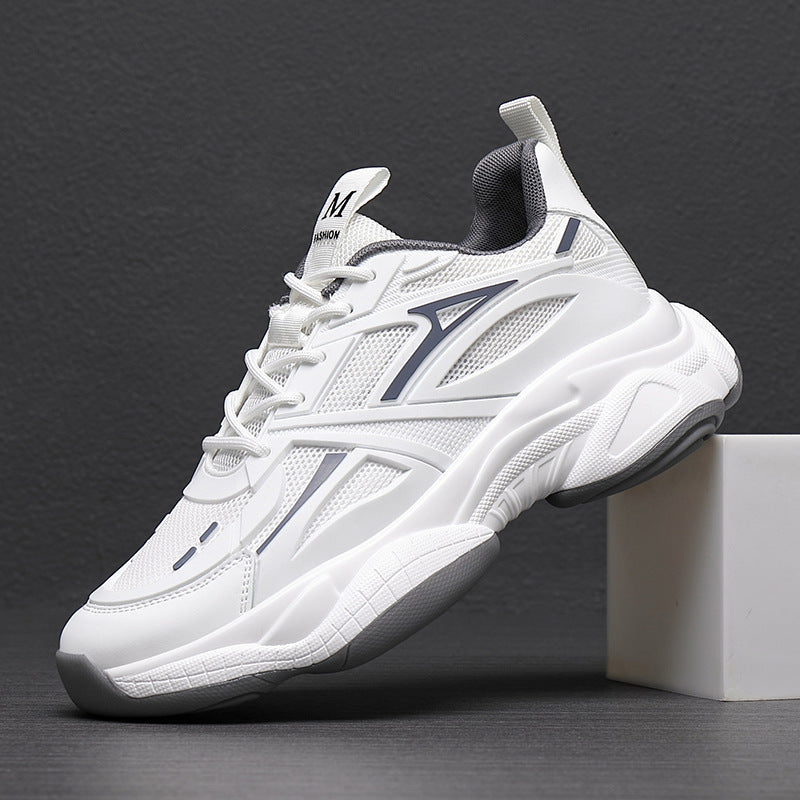 Men's Large Size Spring White Dad Fashion Men's Casual Shoes