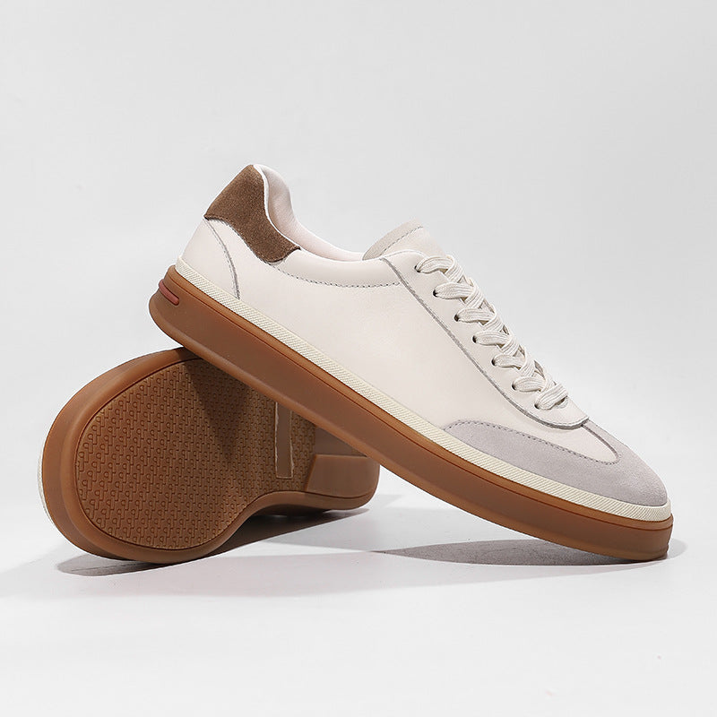 Men's German Training White Handmade Leisure Genuine Men's Shoes