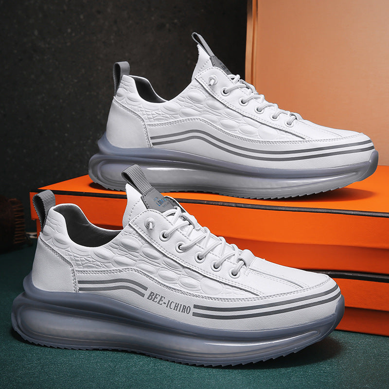 Men's Fashionable Winter Crocodile Pattern Popcorn Clunky Sneakers