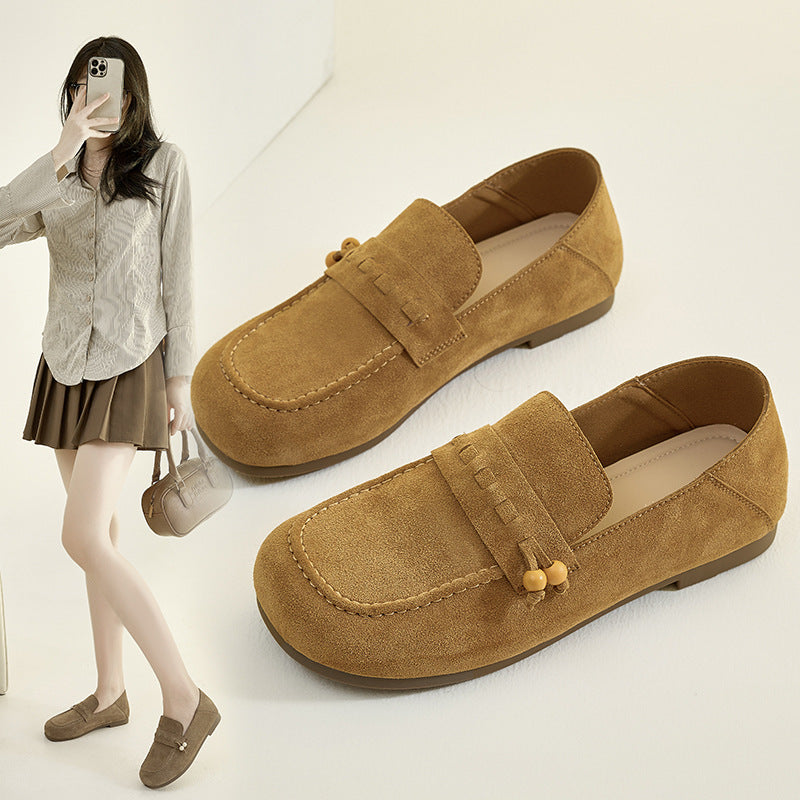 Women's Large Size Retro Slip-on Flat Soft Loafers