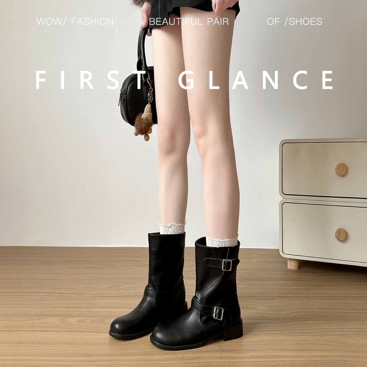 Women's Brown Elevator Martin For British Retro Ankle Small Round Women's Leather Boots