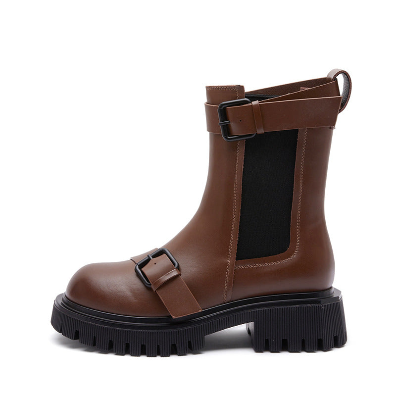 Women's Slimming Martin For British Style Smoke Boots