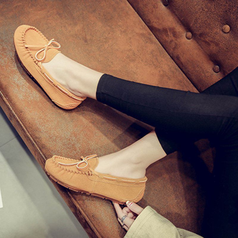 Women's Doug Fleece-lined Winter Korean Style Flat Mother Loafers