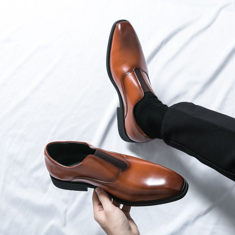 Men's Hair Stylist Korean British Trend Breathable Men's Casual Leather Shoes