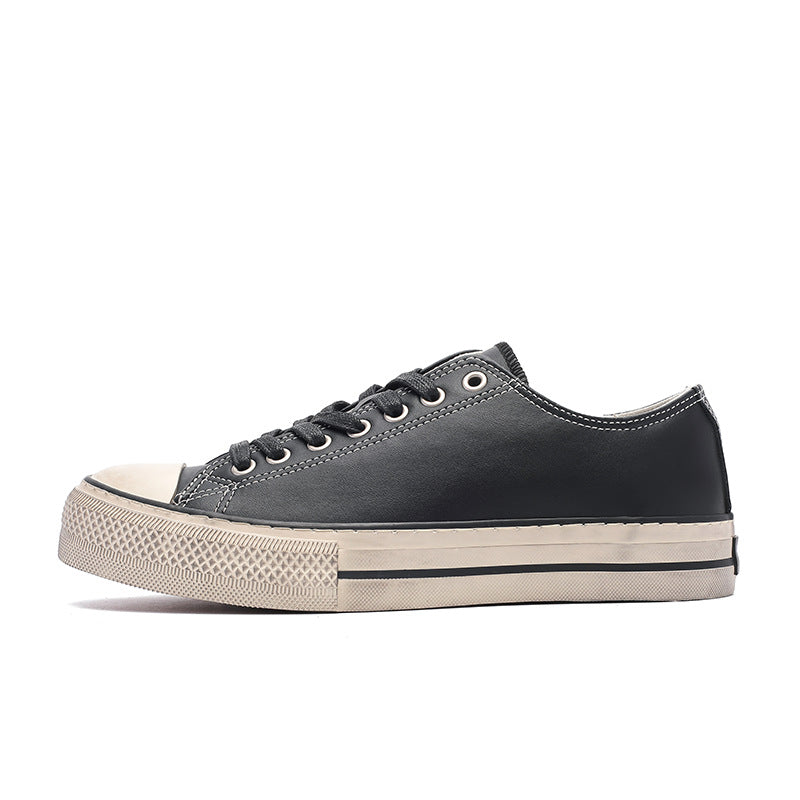 Women's & Men's Retro High-grade Black Fashion Board Platform Casual Shoes