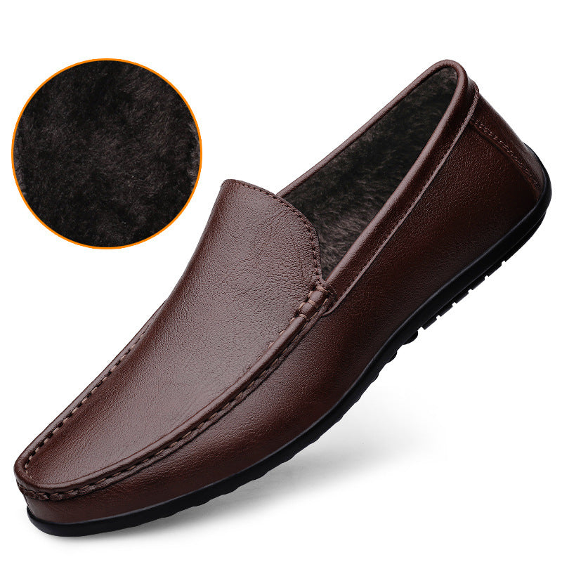 Men's Pedal Genuine Lazy Doug Feeling Soft Bottom Business Men's Casual Shoes