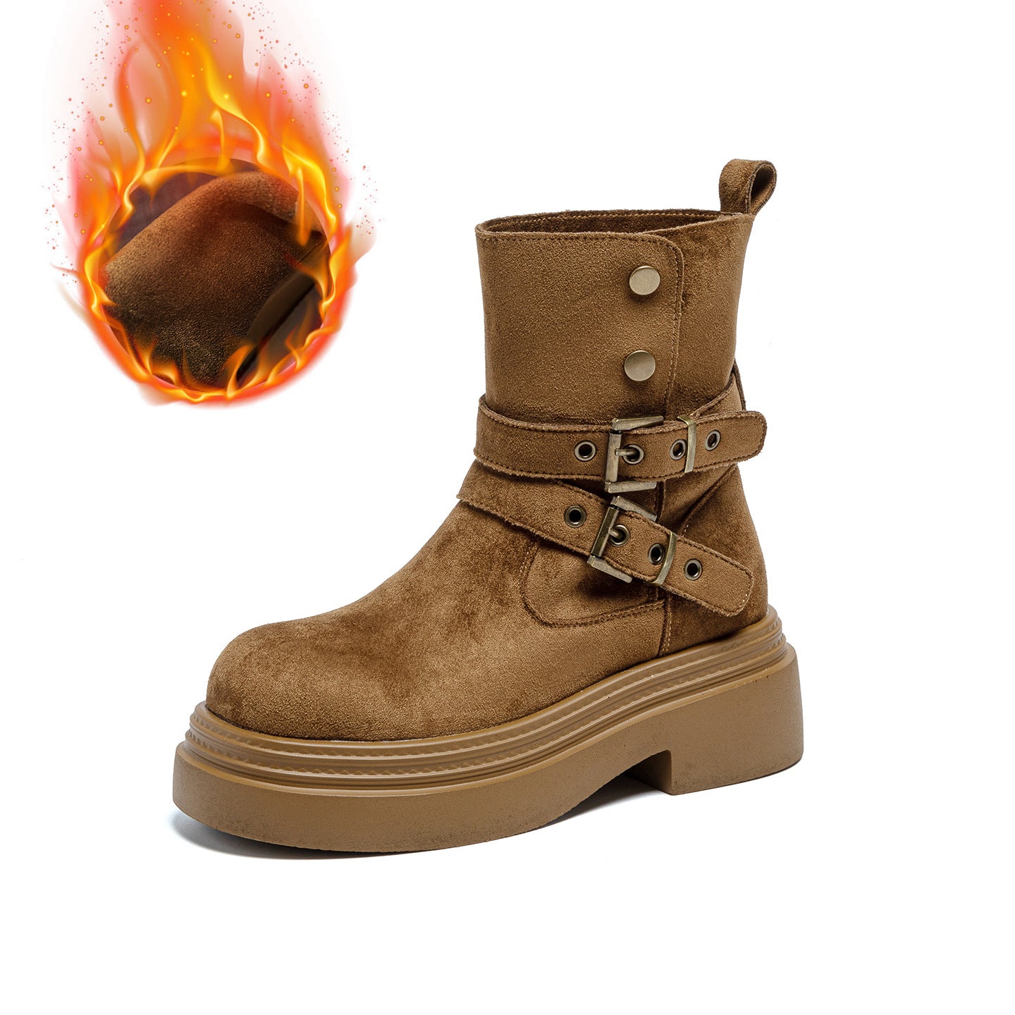 Women's Platform Martin Autumn Fashion Middle Small Men's Shoes
