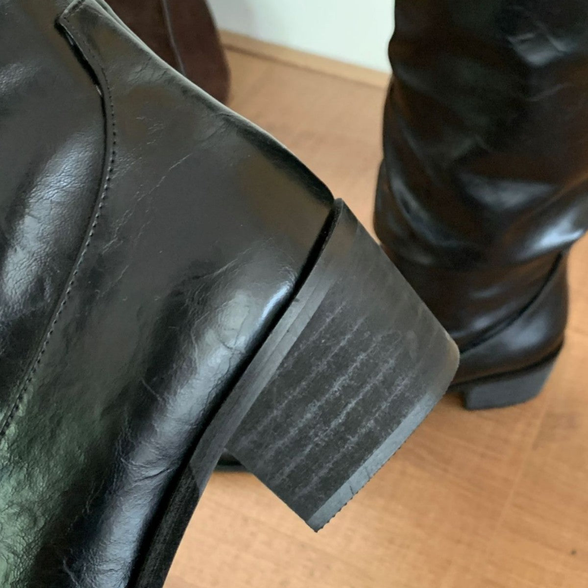 Women's Pile Style For Chunky Square Toe Heels