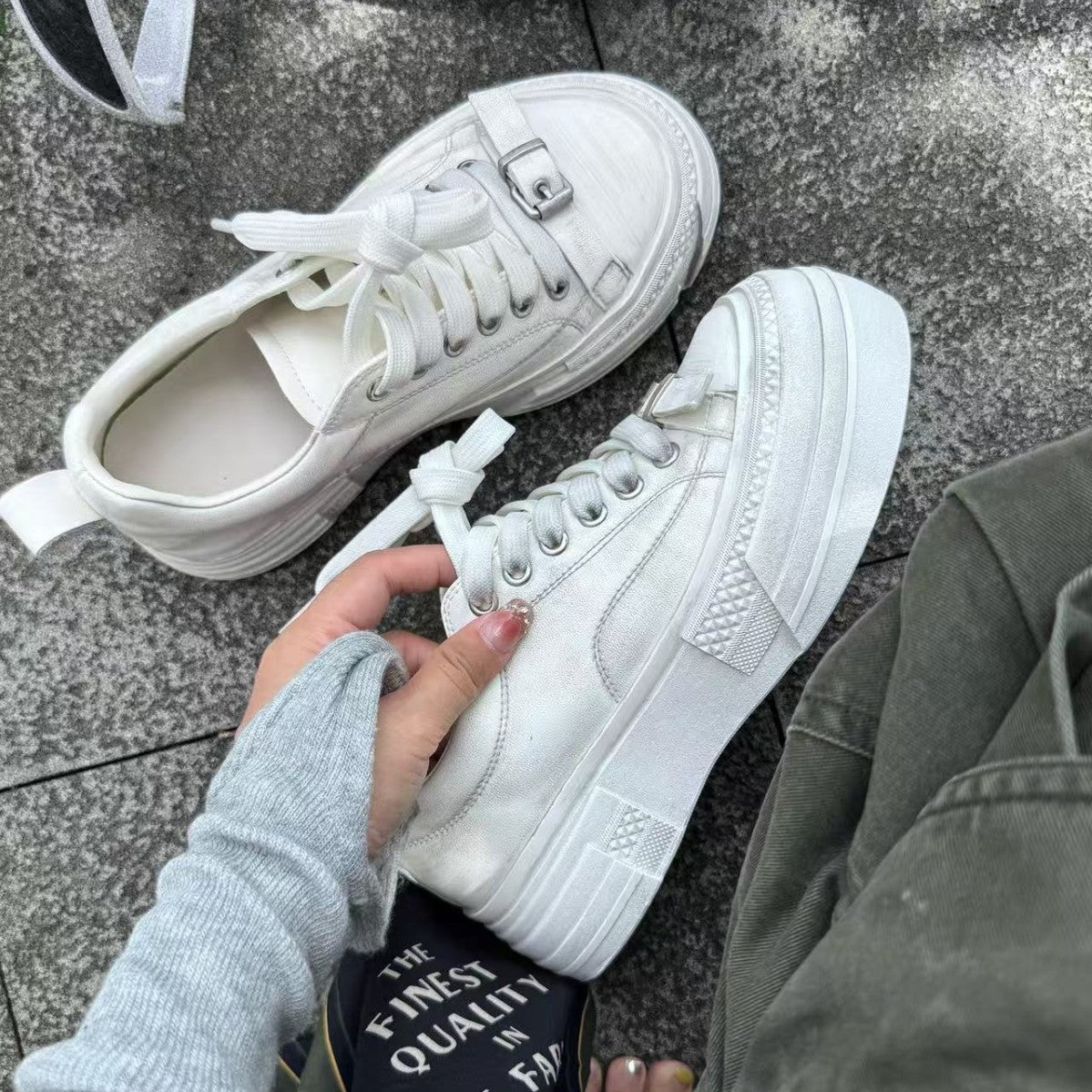 Women's White Autumn Ugly Cute Design Comfort Women's Casual Shoes