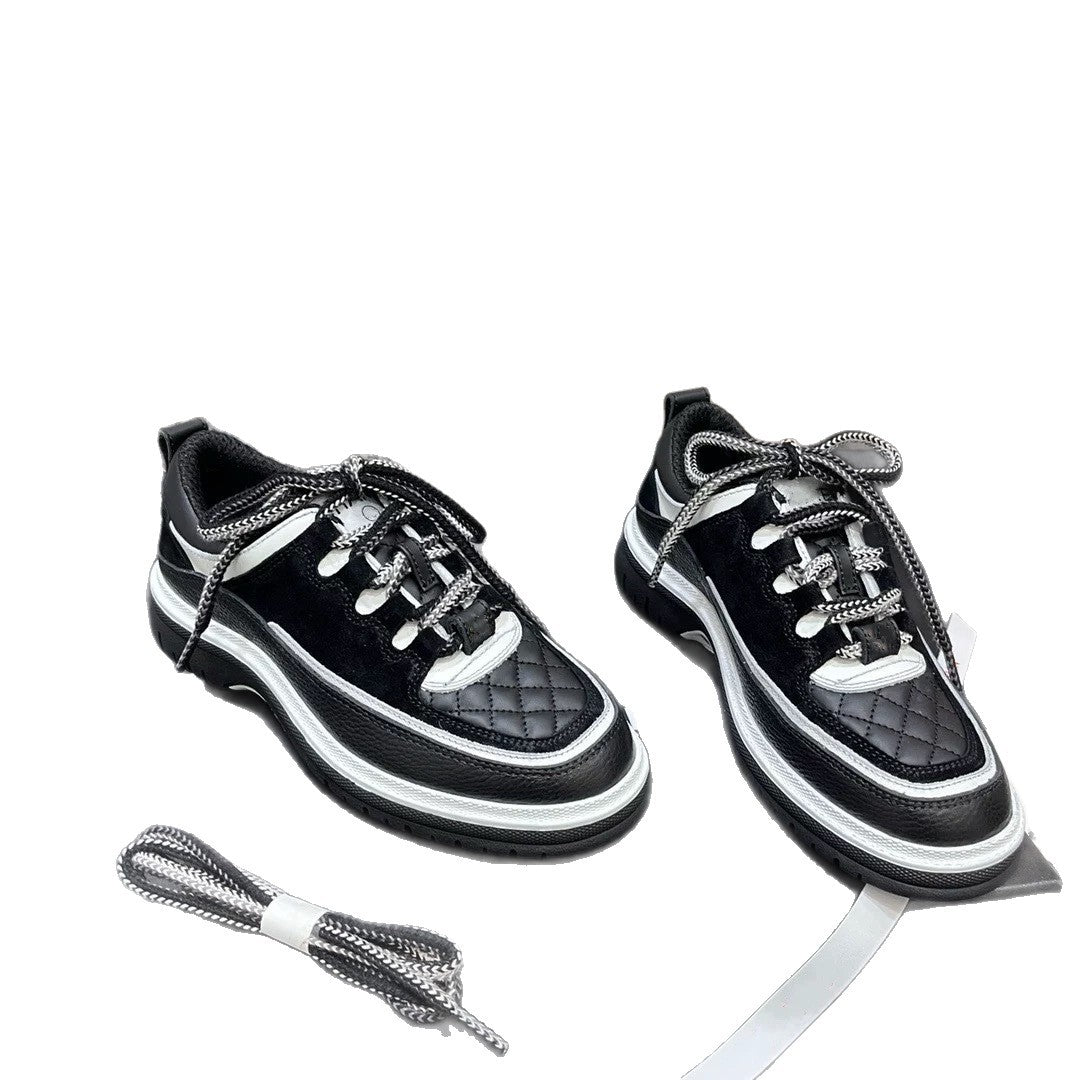 Women's Classic Style Black White Color Matching Women's Casual Shoes