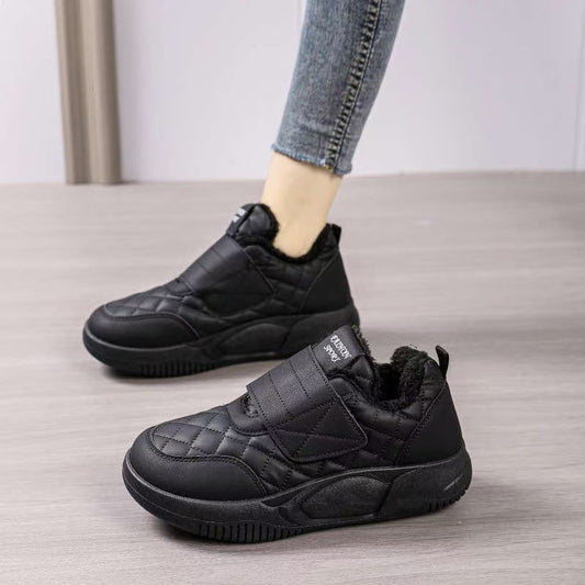 Women's Fashion Soft Winter Low Brushed Thick Waterproof Women's Shoes