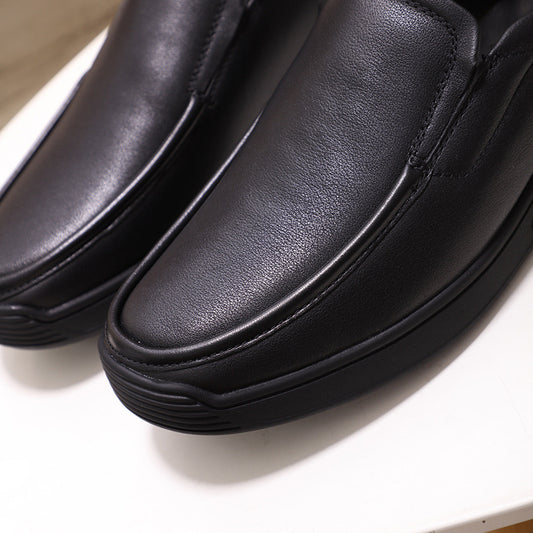 Men's Business Formal Wear Black Large Size Leather Shoes