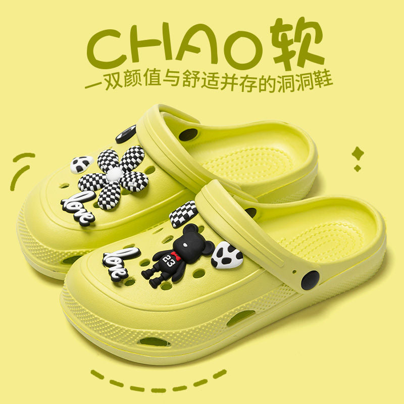 Women's & Men's Hole For Outdoor Couple Toe Cap Women's Shoes