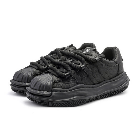 Women's & Men's Warrior Dreadlocks Thick Bottom Shell Toe Dissoed Three Bars Personality Men's Board Shoes