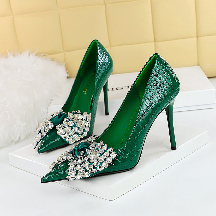 Women's Style Banquet High Stiletto Shallow Mouth Pointed Heels